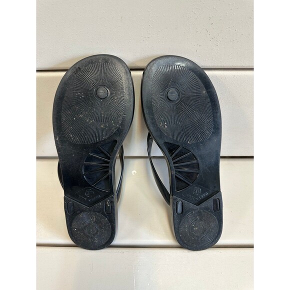 Ted Baker London Black Luzzi Bow T Bar Jelly Flip Flop Sandals EU37 US 6.5 - Picture 7 of 8